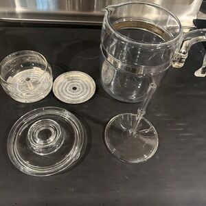 Vintage Pyrex #7759 B Clear Glass Flameware Coffee 9 Cup Percolator-Complete-USA